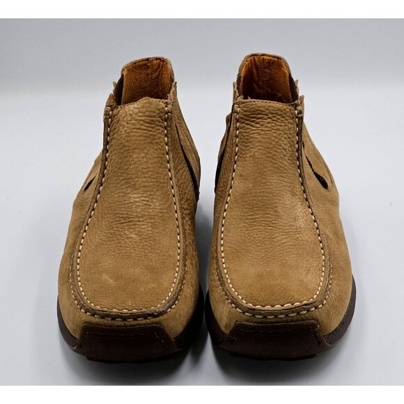 Geox Mens Tan Suede Leather Respira Slip-On Chelsea Chukka Boots Sz 10 (43) 2834 - Picture 9 of 16